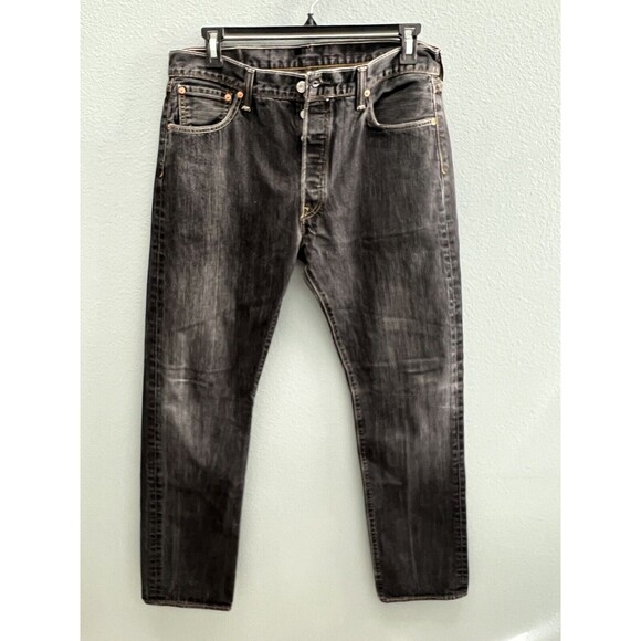 Levi’s Men’s 501 Jeans 36x36 S40196 Black Button Fly - Picture 1 of 7